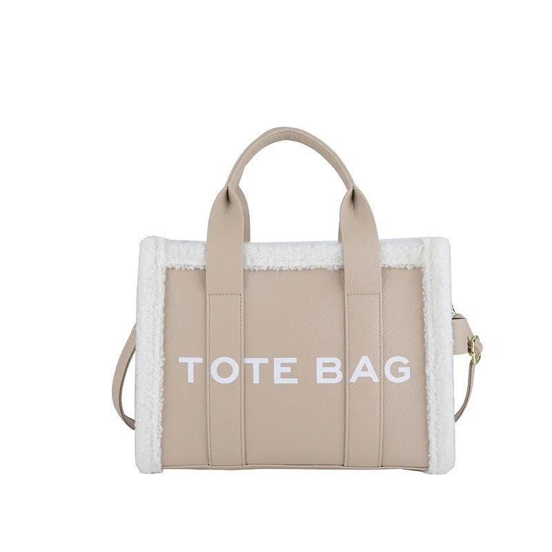 Solid Color Quilted Letter Print Crossbody Bag Women's Trendy Casual