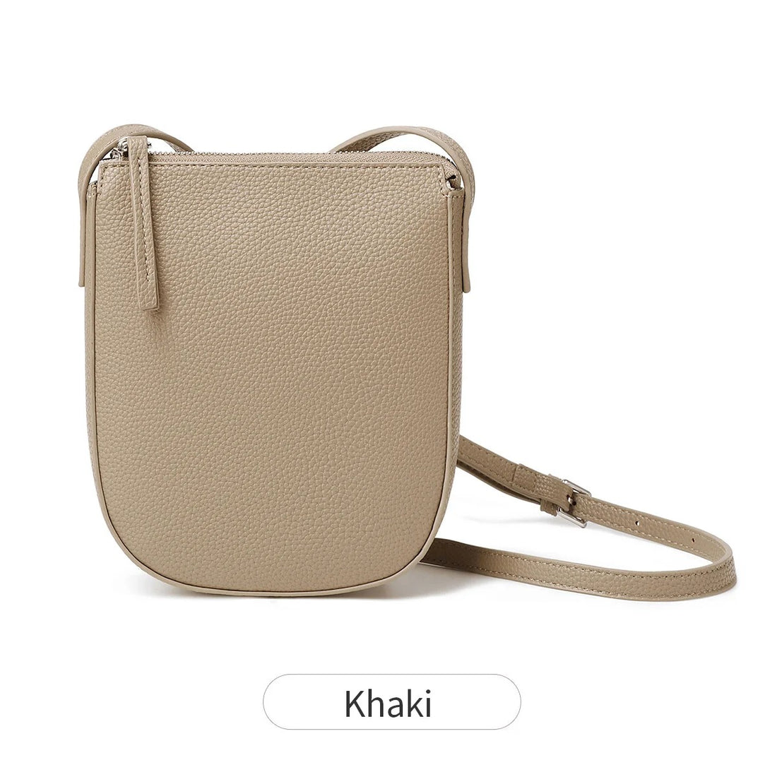 Three-dimensional zipper single shoulder bagPUleather phone bag