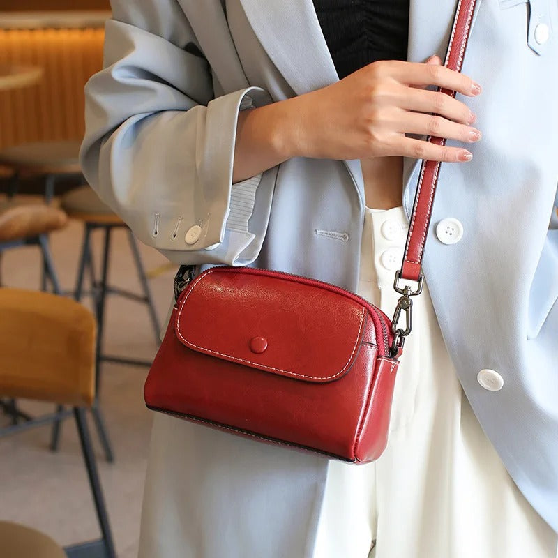 YANATARI mini small genuine leather vintage bag Crossbody Bag