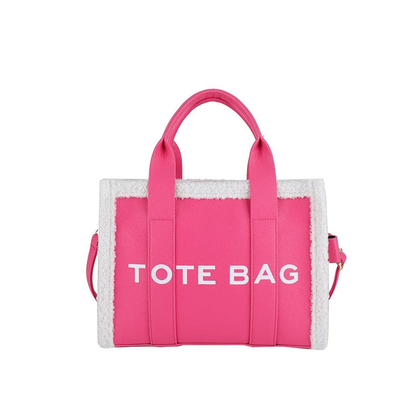 Solid Color Quilted Letter Print Crossbody Bag Women's Trendy Casual