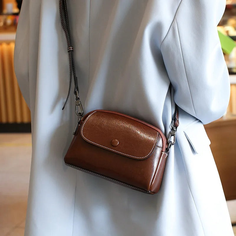 YANATARI mini small genuine leather vintage bag Crossbody Bag