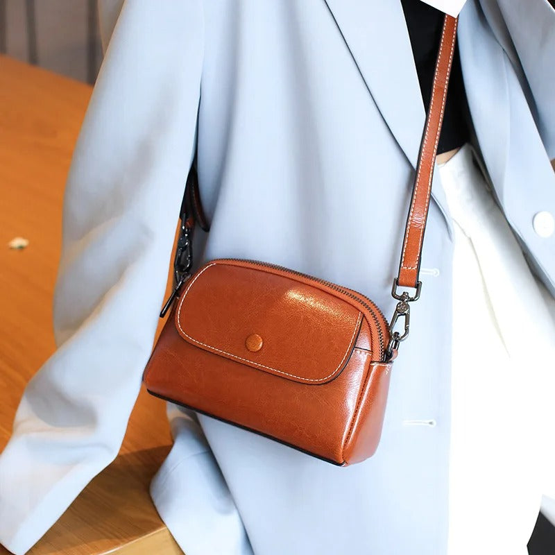 YANATARI mini small genuine leather vintage bag Crossbody Bag