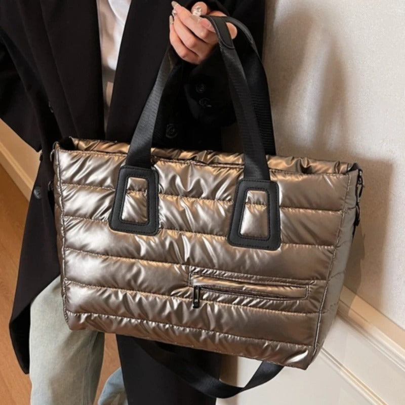Large Capaci Casual Sle Women's down Cotton Jaet Bag Autumn