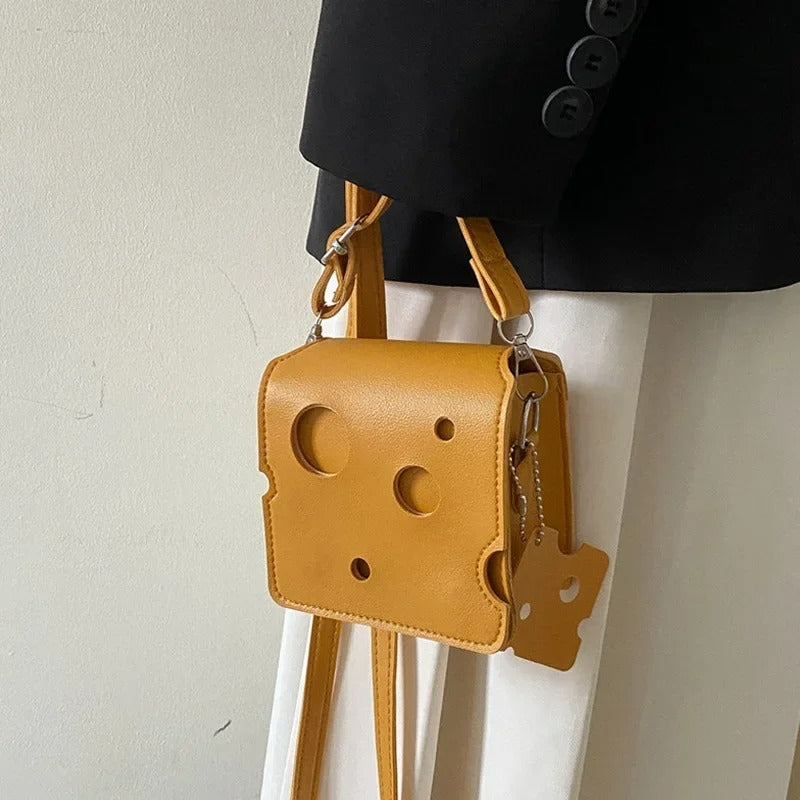 Women's PU Leather Bags Triangle and Square Cheese Shaped Handbags