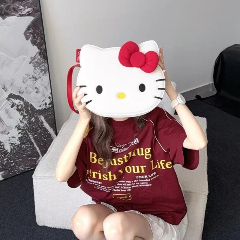 Anime Hello Kitty Kawaii Shoulder Bag Sanrio Storage Travel Messenger