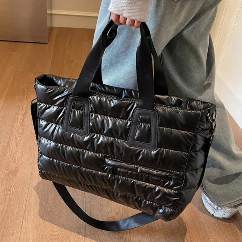 Large Capaci Casual Sle Women's down Cotton Jaet Bag Autumn