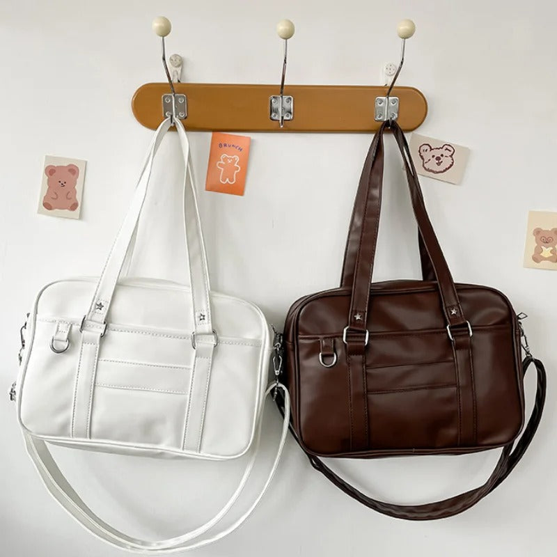 Japanese Style JK Bag Women High School Student Uniform Bag PU Leather