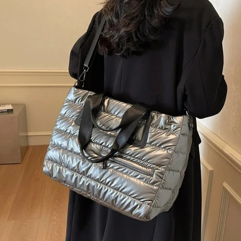 Large Capaci Casual Sle Women's down Cotton Jaet Bag Autumn