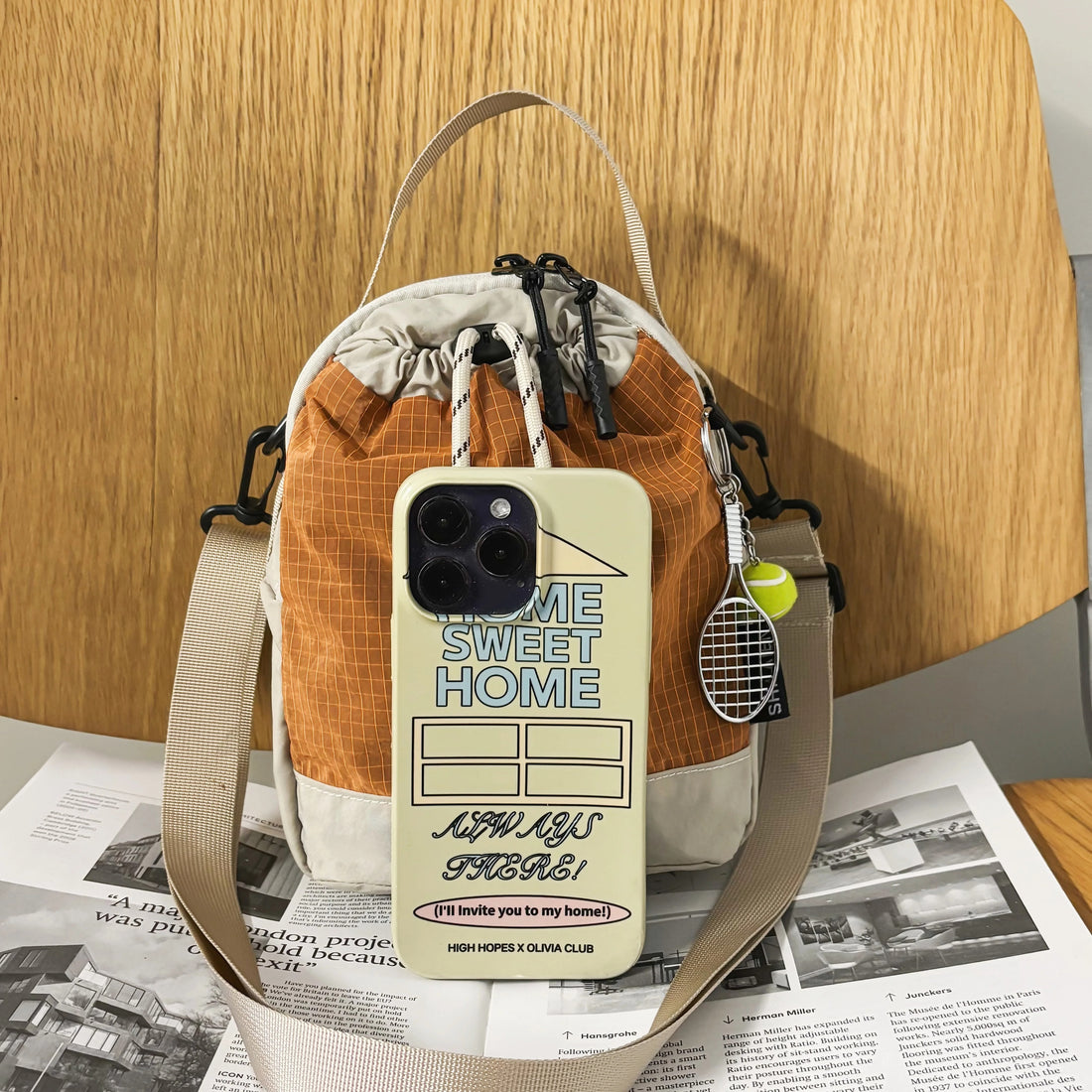 Fashionable Commuter Crossbody Bag Mobile Phone Bag Lightweight