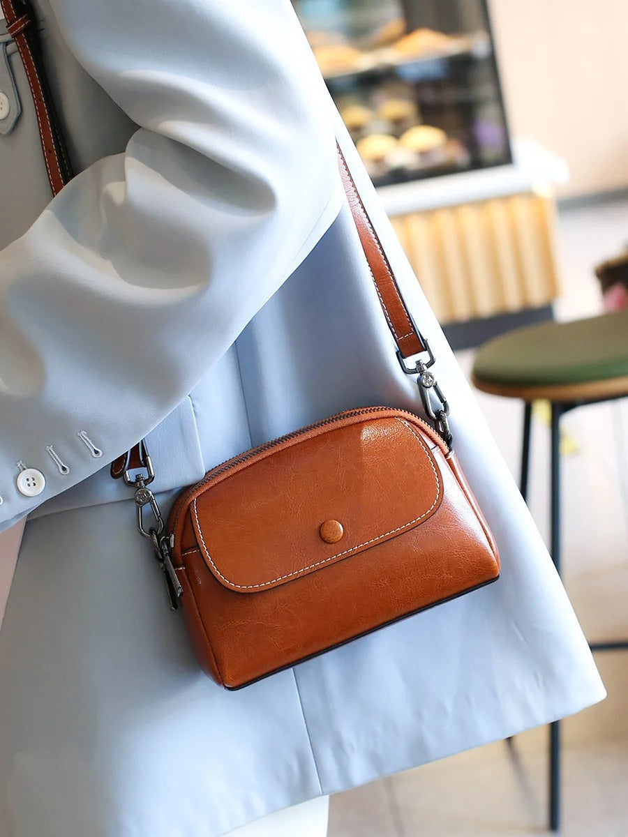 YANATARI mini small genuine leather vintage bag Crossbody Bag
