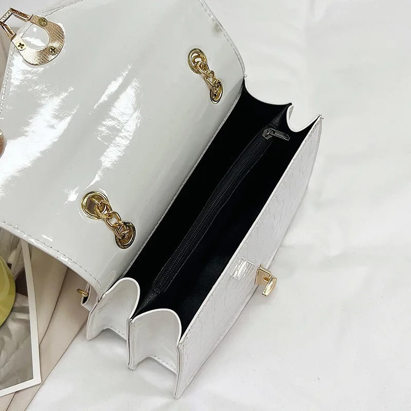 Crocodile Pattern Shoulder Bags For Women Fashion Chains Squre Bag