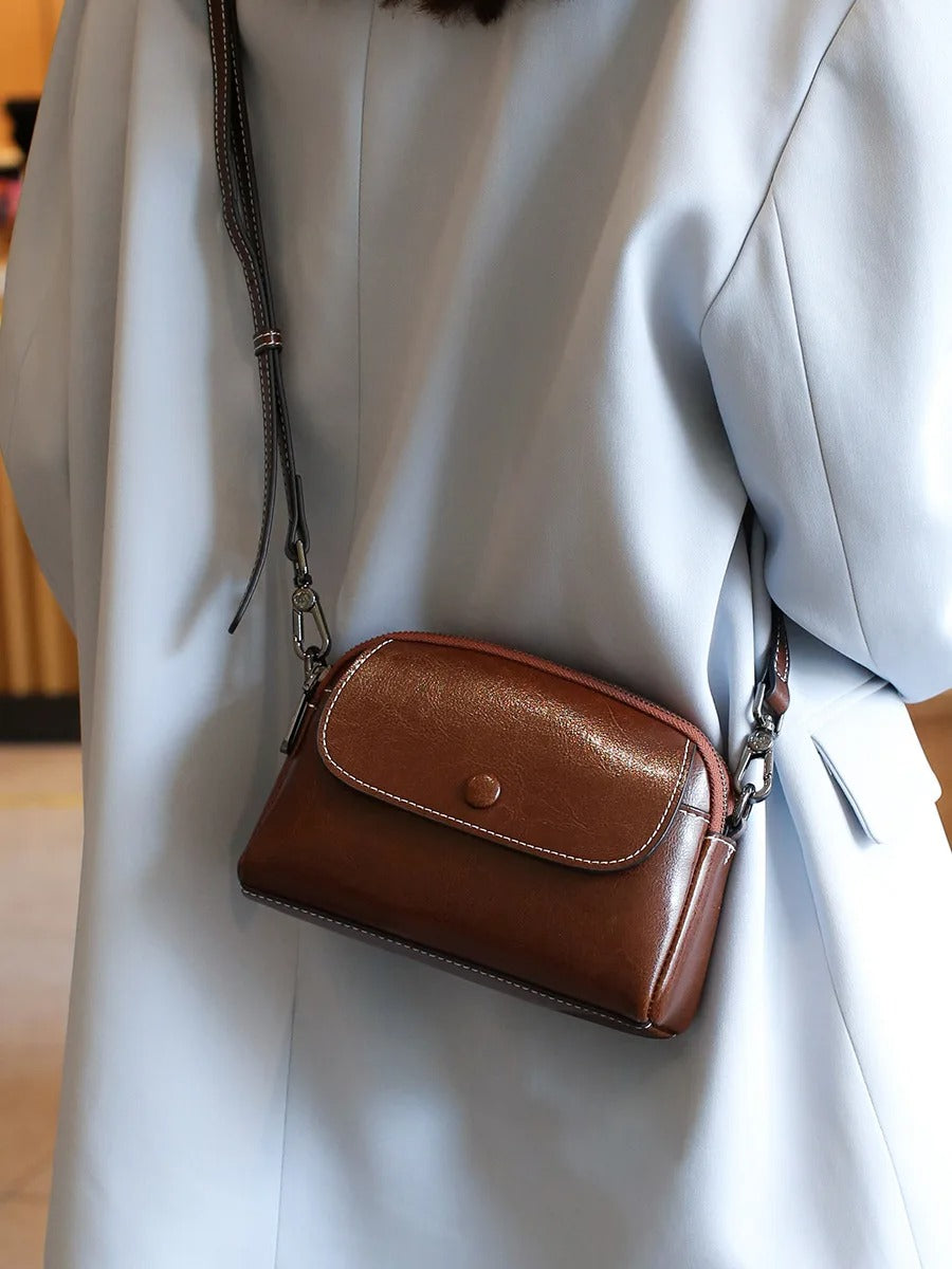 YANATARI mini small genuine leather vintage bag Crossbody Bag
