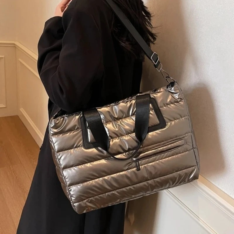 Large Capaci Casual Sle Women's down Cotton Jaet Bag Autumn