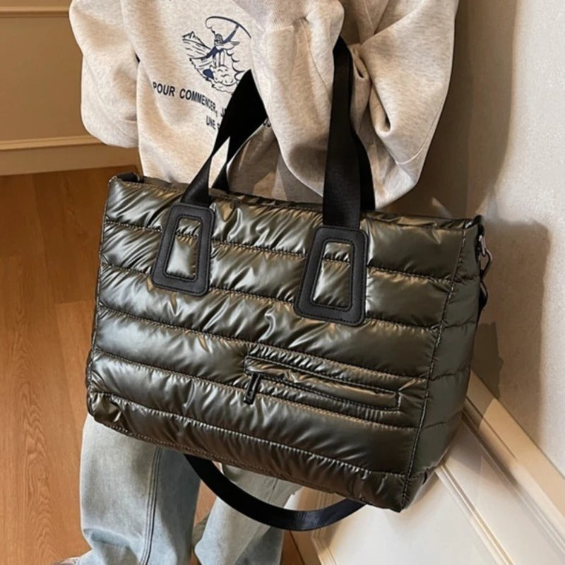 Large Capaci Casual Sle Women's down Cotton Jaet Bag Autumn