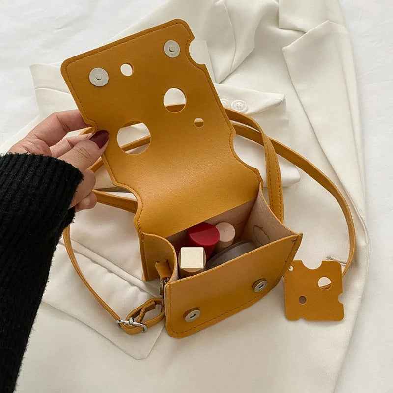Women's PU Leather Bags Triangle and Square Cheese Shaped Handbags