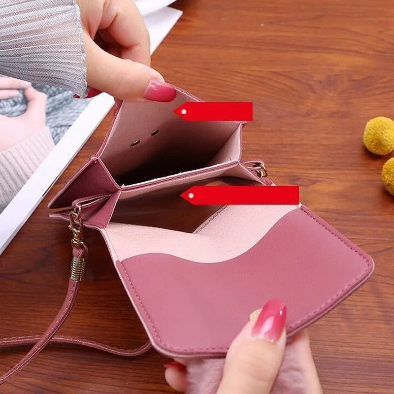 Slim Transparent Crossbody Bag Mini Shoulder Pouch Wallet