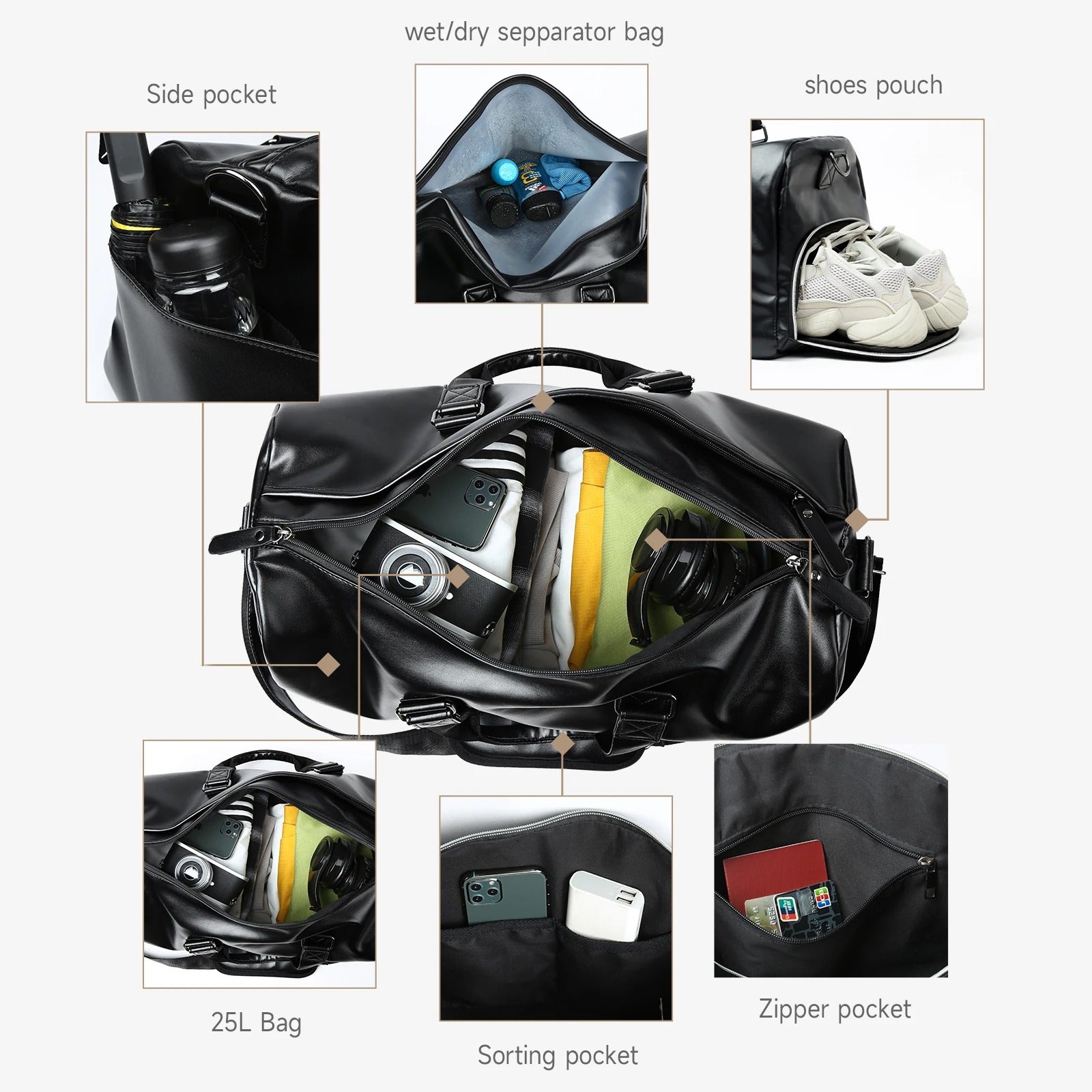 Overnight Gym Sports Carry-On Weekend Tote Bag
