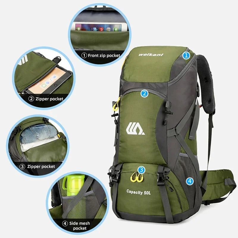 Travel Backpack Camping Men Large Hiking Bag Tourist Rucksack