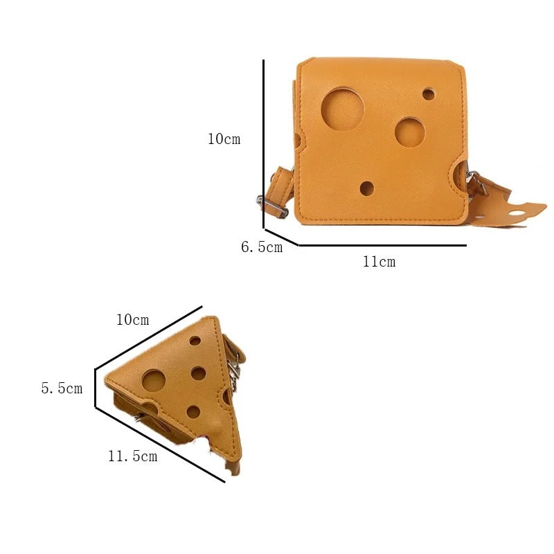 Women's PU Leather Bags Triangle and Square Cheese Shaped Handbags