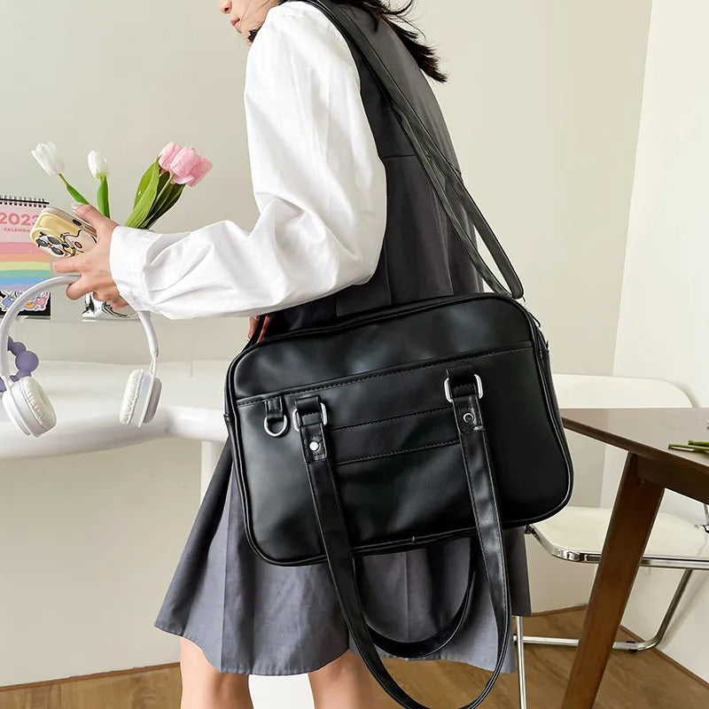 Japanese Style JK Bag Women High School Student Uniform Bag PU Leather