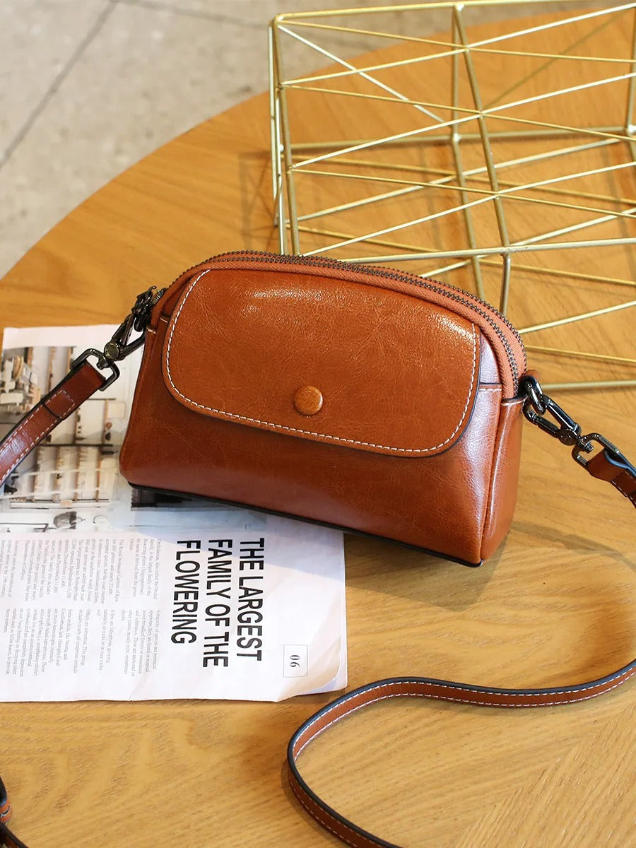 YANATARI mini small genuine leather vintage bag Crossbody Bag