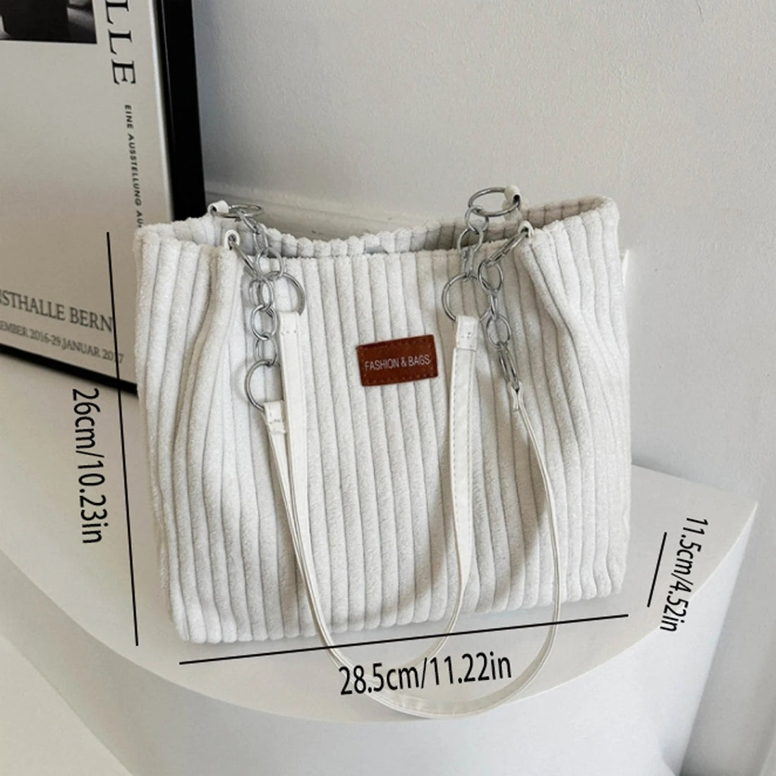 Simple solid color velvet bag women's bag high texture chain shoulder