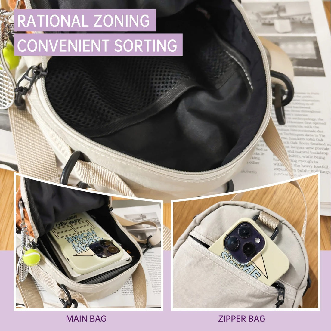 Fashionable Commuter Crossbody Bag Mobile Phone Bag Lightweight