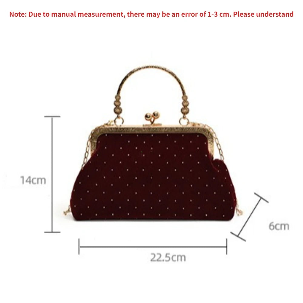 Small Clip Shoulder Bag Handbags Retro Female Chain Crossbody Bag