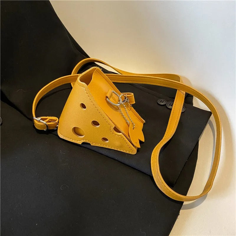 Women's PU Leather Bags Triangle and Square Cheese Shaped Handbags