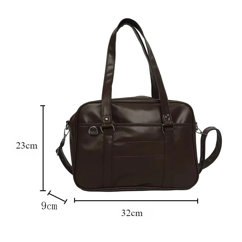 Japanese Style JK Bag Women High School Student Uniform Bag PU Leather