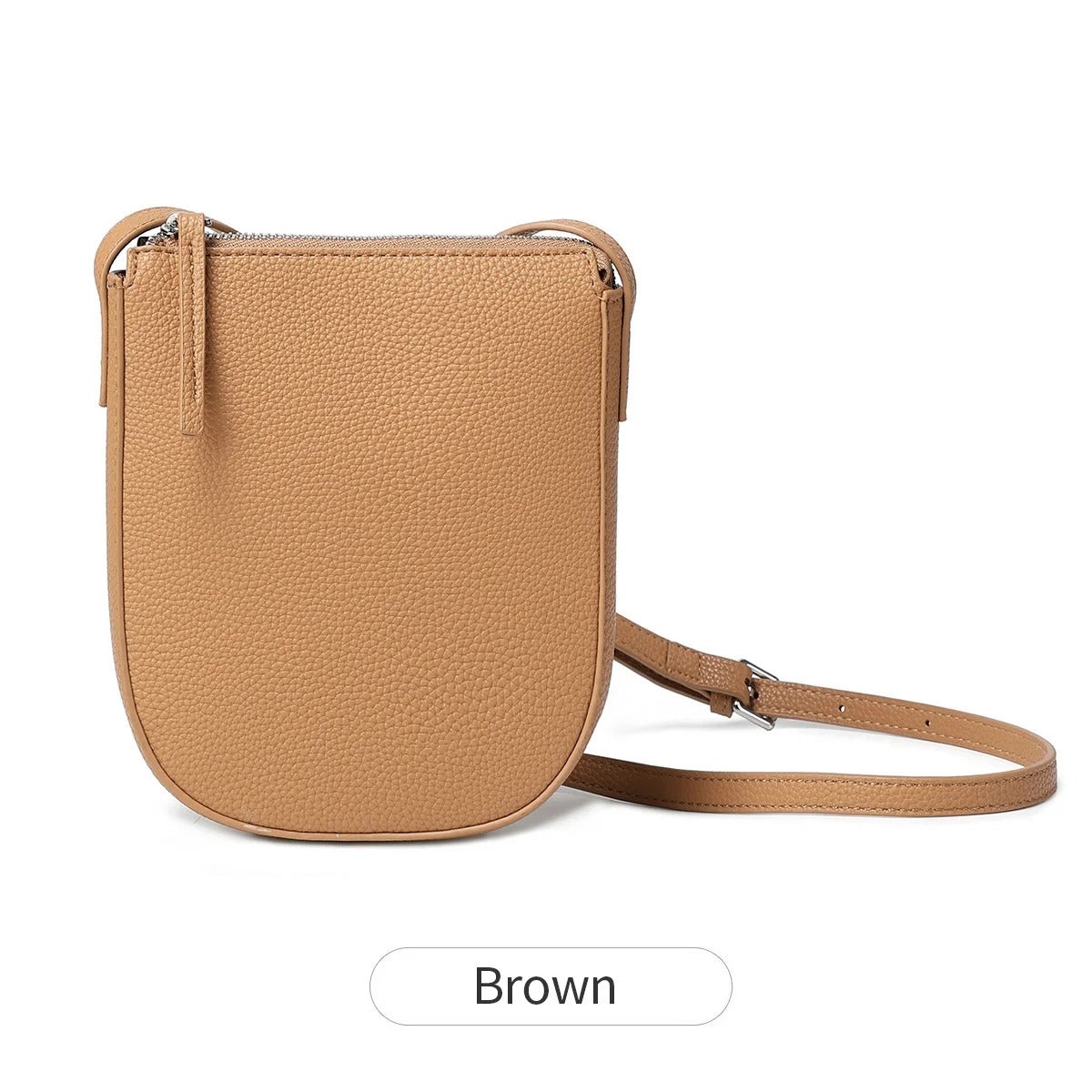 Three-dimensional zipper single shoulder bagPUleather phone bag