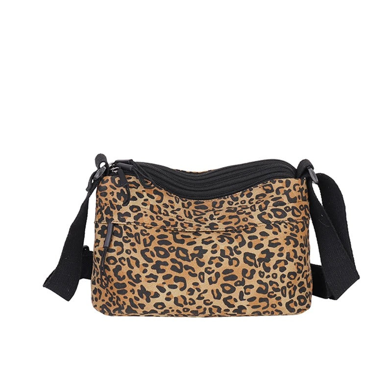 Retro Leopard Print Autumn and Winter New Large Capacity Commuter