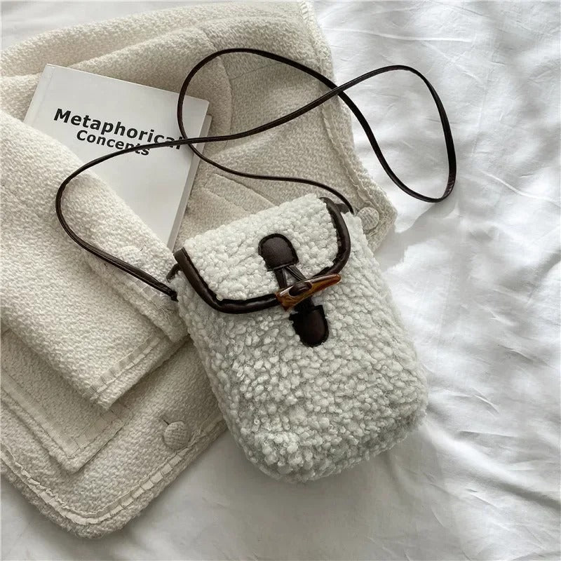 Tender Sweet Lovely Cross Body Teenagers Female Portable Horn Button