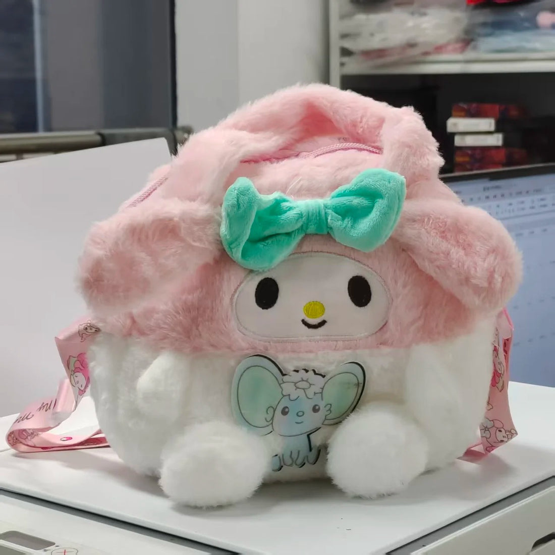 New Hello Kitty Plush Bag Kawaii Cartoon Crossbody Tote Bag Soft