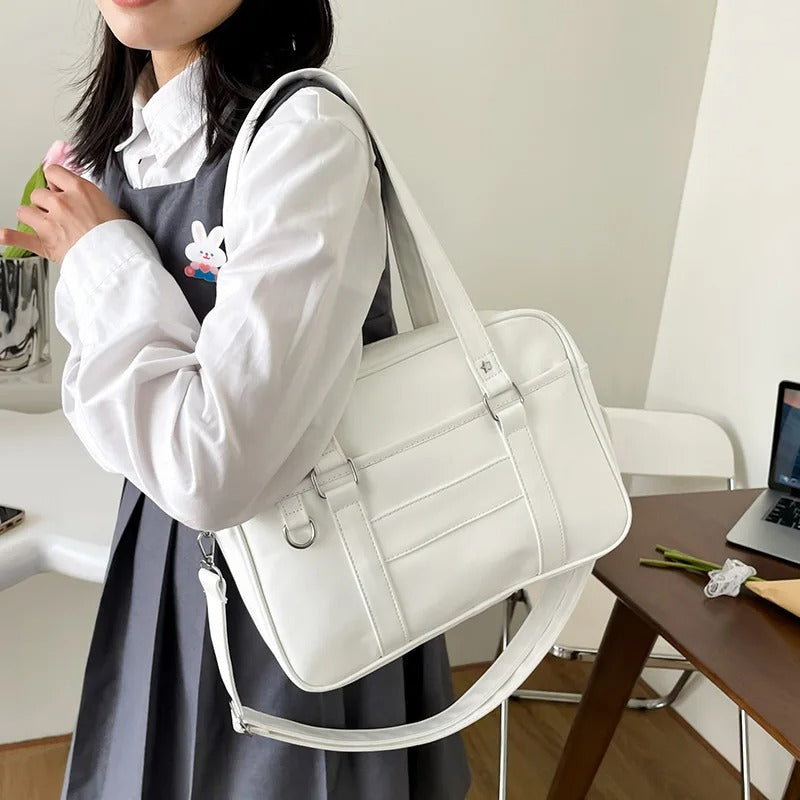 Japanese Style JK Bag Women High School Student Uniform Bag PU Leather
