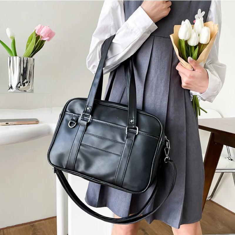 Japanese Style JK Bag Women High School Student Uniform Bag PU Leather