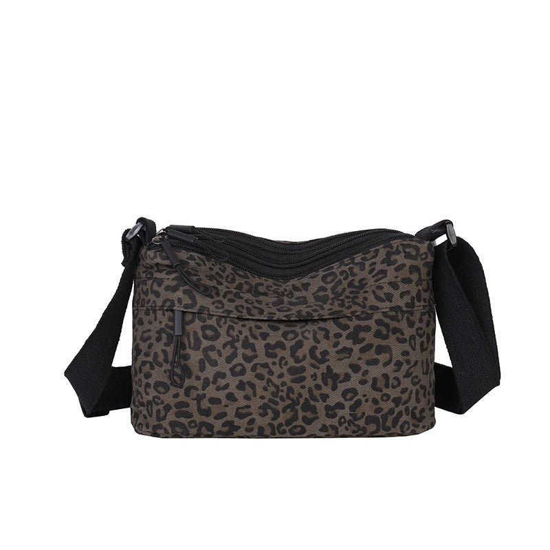Retro Leopard Print Autumn and Winter New Large Capacity Commuter